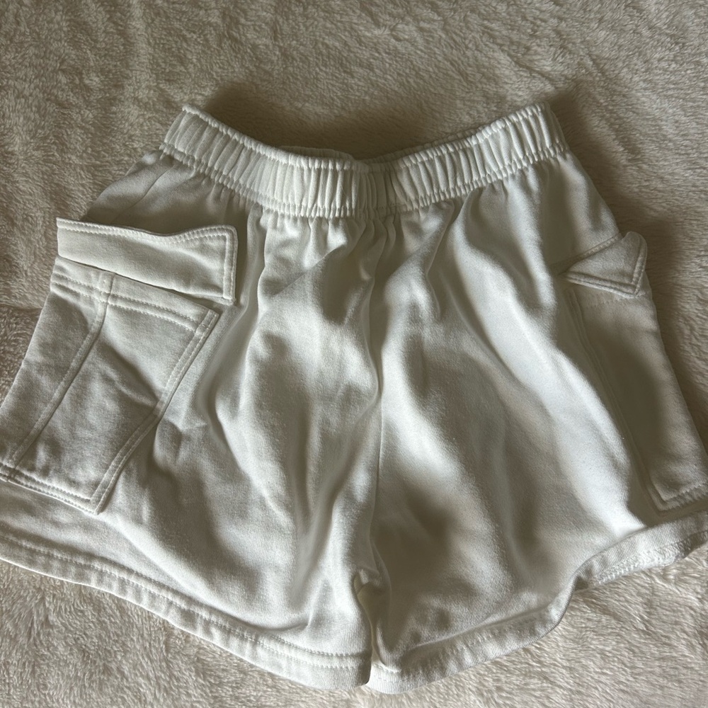 Altar'd State White Cargo Shorts Relaxed Fit